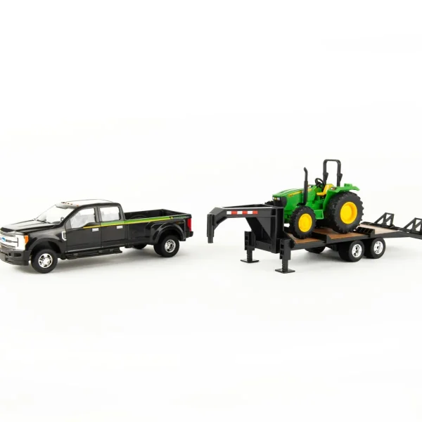 Manufacturer_ERTL Lowboys & Flatbeds<1/32 Ford F-350 Dually Pick Up with Trailer and John Deere 5075E