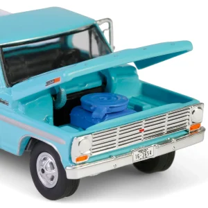 Manufacturer_Greenlight Collectibles Pickup Trucks<1/64 1969 Ford F-250 Farm & Ranch Special, Reef Aqua, Down on the Farm Series 10