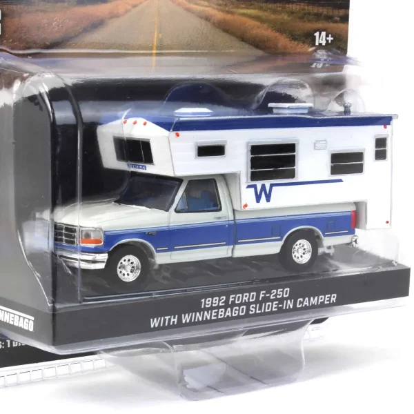 Manufacturer_Greenlight Collectibles Pickup Trucks<1/64 1992 Ford F-250 Long Bed with Winnebago Slide-In Camper, Hobby Exclusive