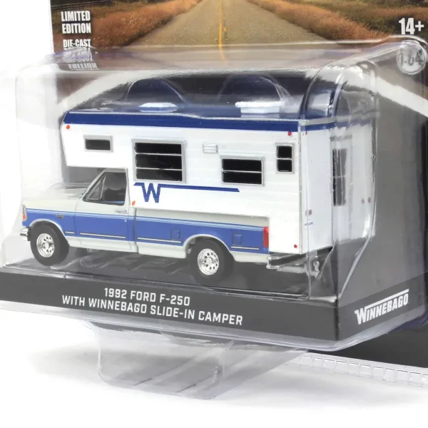 Manufacturer_Greenlight Collectibles Pickup Trucks<1/64 1992 Ford F-250 Long Bed with Winnebago Slide-In Camper, Hobby Exclusive