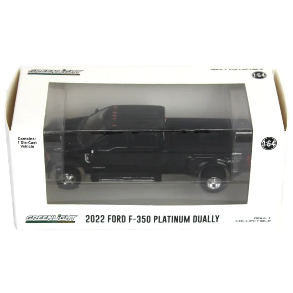 Manufacturer_Greenlight Collectibles Pickup Trucks<1/64 2022 Ford F-350 Platinum, Metallic Black, Surplus Goodies Exclusive