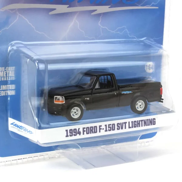 Manufacturer_Greenlight Collectibles Pickup Trucks<1/64 1994 Ford F-150 SVT Lightning with Tonneau Bed Cover, Black, Hobby Exclusive