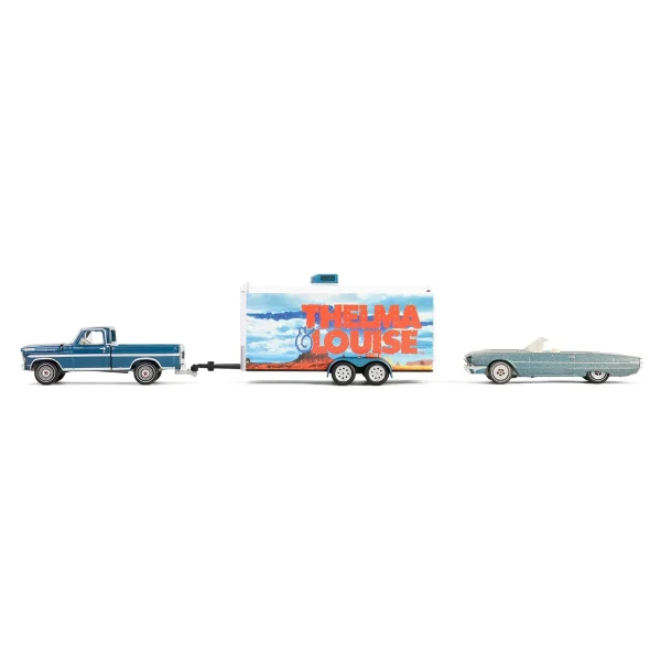 Manufacturer_Greenlight Collectibles Cars & Suvs | Pickup Trucks<1/64 1967 Ford F-250 with Enclosed Car Hauler & 1966 Ford Thunderbird, Thelma & Louise, Hollywood Hitch & Tow Series 13