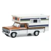 Manufacturer_Greenlight Collectibles Pickup Trucks<1/64 1976 Ford F-250 with Large Camper, Nectarine Poly and White