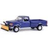 Manufacturer_Greenlight Collectibles Pickup Trucks<1/64 1991 Ford F-250 XL 4x4 with Snow Plow, Blue Collar Series 13