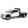 Manufacturer_Greenlight Collectibles Lowboys & Flatbeds | Pickup Trucks<1/64 2020 Ford F-450 XLT Super Duty Dually Flatbed, Oxford White, Town & Country Exclusive