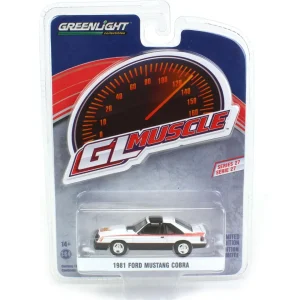 Manufacturer_Greenlight Collectibles Cars & Suvs<1/64 1981 Ford Mustang Cobra, Polar White, Muscle Series 27