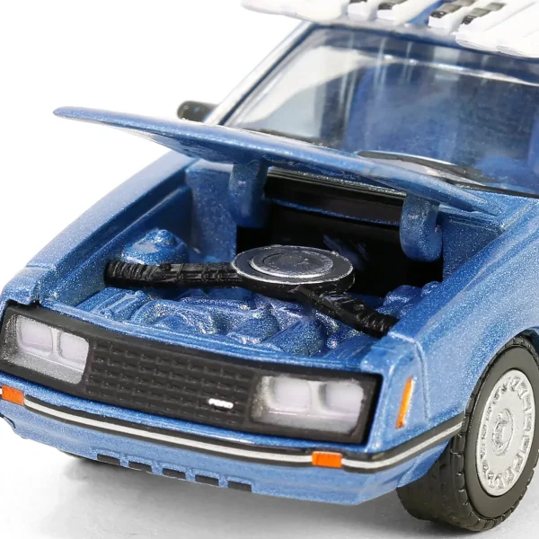 Manufacturer_Greenlight Collectibles Cars & Suvs<1/64 1981 Ford Mustang Ghia Coupe with Ski Roof Rack, Medium Blue Glow, Hobby Exclusive