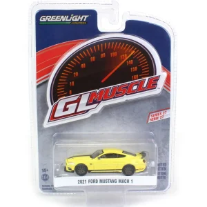 Manufacturer_Greenlight Collectibles Cars & Suvs<1/64 2021 Ford Mustang Mach 1, Grabber Yellow, Muscle Series 27