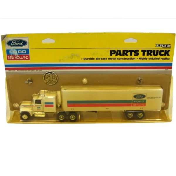 Manufacturer_ERTL Box Trucks & Trailers<1/64 Ford New Holland 18-Wheeler Semi with Box Trailer by ERTL