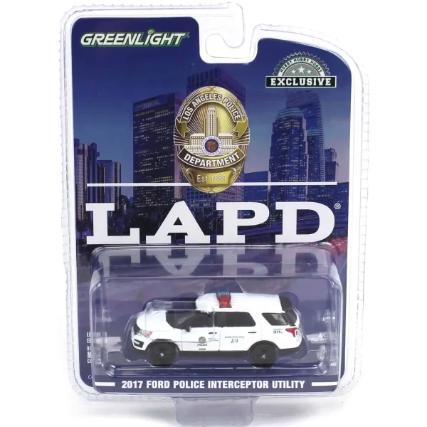 Manufacturer_Greenlight Collectibles Cars & Suvs | Emergency Vehicles<1/64 2017 Ford Police Interceptor Utility, LAPD Bomb Detection K-9 Section, Hobby Exclusive