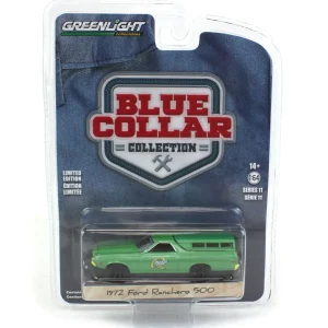 Manufacturer_Greenlight Collectibles Pickup Trucks<1/64 1972 Ford Ranchero 500 with Camper Shell, Blue Collar Series 11