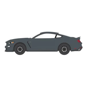 Manufacturer_Greenlight Collectibles Cars & Suvs<1/64 2017 Ford Shelby GT350, Magnetic with Blue Stripes, GreenLight Muscle Series 29