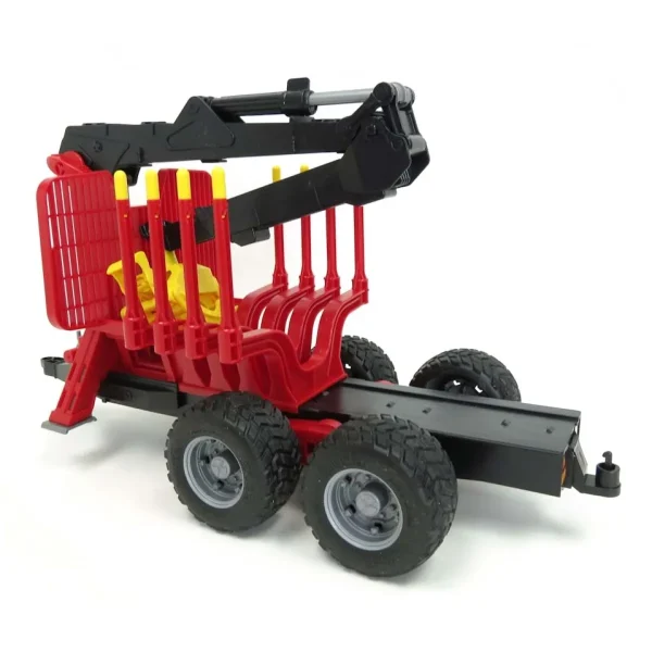 Manufacturer_Bruder Toys Forestry<1/16 Forestry Trailer with Loading Crane & 4 Logs