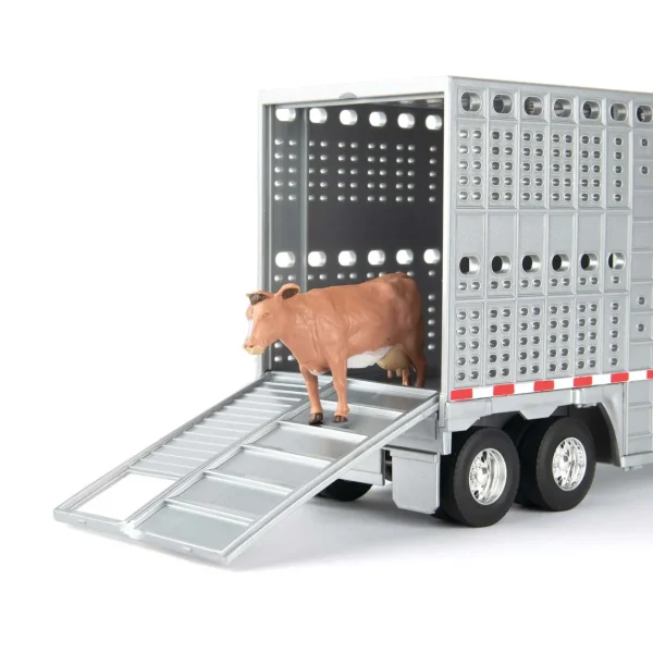 Manufacturer_ERTL Agricultural Trucks<1/32 Freightliner 122SD Semi with Livestock Trailer & Cattle by ERTL
