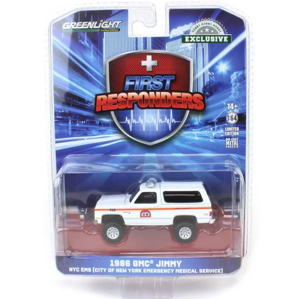 Manufacturer_Greenlight Collectibles Cars & Suvs | Emergency Vehicles<1/64 1986 GMC Jimmy, NYC EMS First Responders, Hobby Exclusive