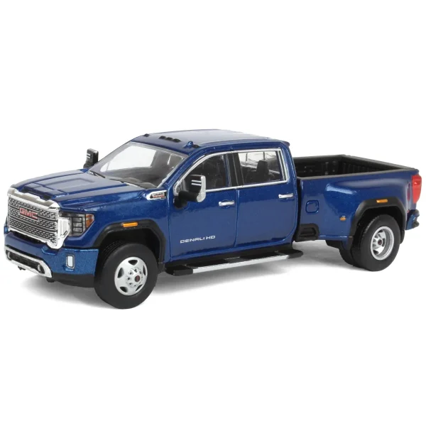Manufacturer_Greenlight Collectibles Pickup Trucks<1/64 2022 GMC Sierra 3500 Denali Dually, Pacific Blue, Karson Diecast Exclusive
