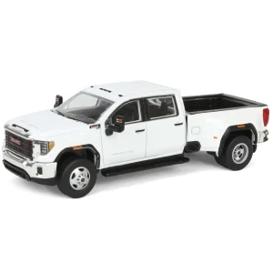 Manufacturer_Greenlight Collectibles Pickup Trucks<1/64 2022 GMC Sierra 3500HD Pro Dually, Summit White, Karson Diecast Exclusive