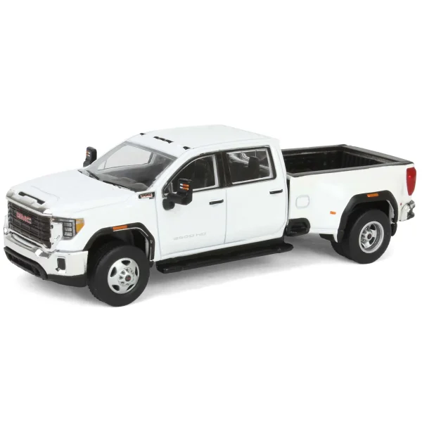 Manufacturer_Greenlight Collectibles Pickup Trucks<1/64 2022 GMC Sierra 3500HD Pro Dually, Summit White, Karson Diecast Exclusive