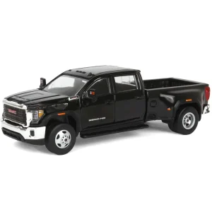 Manufacturer_Greenlight Collectibles Pickup Trucks<1/64 2022 GMC Sierra 3500HD Pro Dually, Onyx Black, Karson Diecast Exclusive