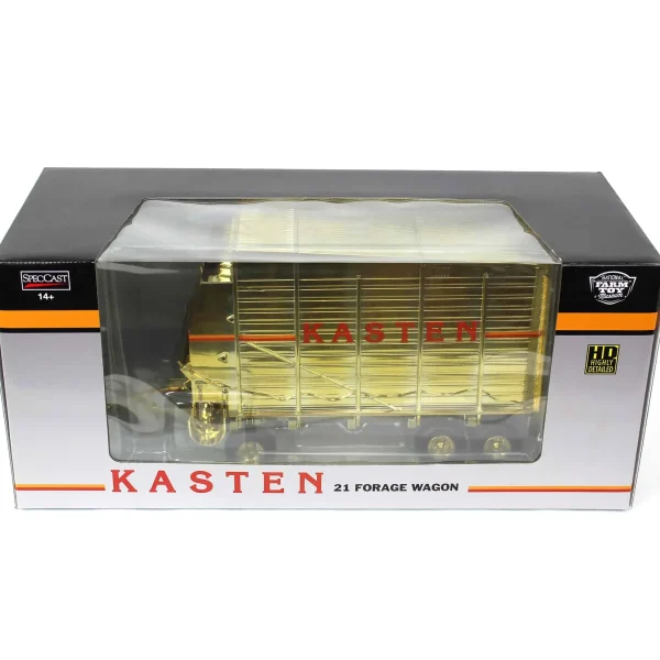 Manufacturer_SpecCast Implements<Gold & Silver Chrome Set ~ 1/16 Kasten Heavy Duty 21 Forage Wagon, 2022 NFTM Renovation Unit, 2nd in Series