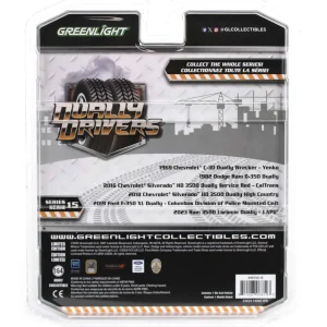 Manufacturer_Greenlight Collectibles Cars & Suvs | Pickup Trucks<Gold Chrome Super Chase ~ 1/64 1982 Dodge Ram D350 Dually, Construction Yellow, Dually Drivers Series 15