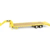 Manufacturer_Greenlight Collectibles Lowboys & Flatbeds<1/64 Gooseneck Trailer, Yellow with Red & White Conspicuity Stripes, Hobby Exclusive