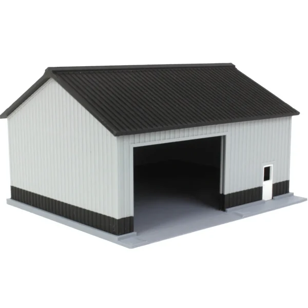 Outback Toys 3D Print & Small Accessories<1/64 Gray/Black 40ft x 30ft "Papa's Shop" Farm Shed, 3D Printed