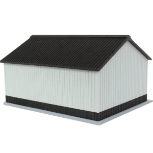Outback Toys 3D Print & Small Accessories<1/64 Gray/Black 40ft x 30ft "Papa's Shop" Farm Shed, 3D Printed