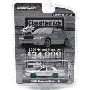 Manufacturer_Greenlight Collectibles Cars & Suvs<Green Machine ~ 1/64 2004 Mercury Marauder, Silver, Classified Ads Series 2, LBE Exclusive