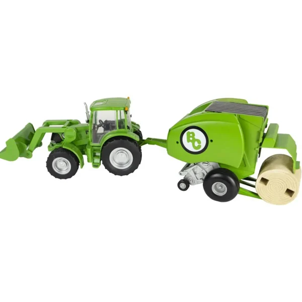 Manufacturer_Big Country Toys Big Country Toys<1/20 Green Round Baler with Bale by Big Country Toys