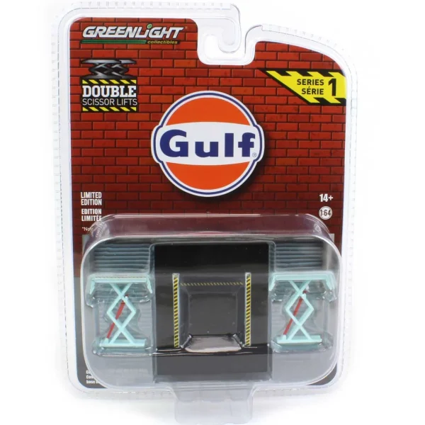 Manufacturer_Greenlight Collectibles Vehicle Accessories<1/64 Gulf Oil Double Scissor Lift, Automotive Double Scissor Lifts Series 1