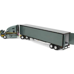 Manufacturer_DCP by First Gear Box Trucks & Trailers<1/64 Gunmetal Gray Kenworth T680 Sleeper with Tandem-Axle Reefer Trailer, DCP by First Gear