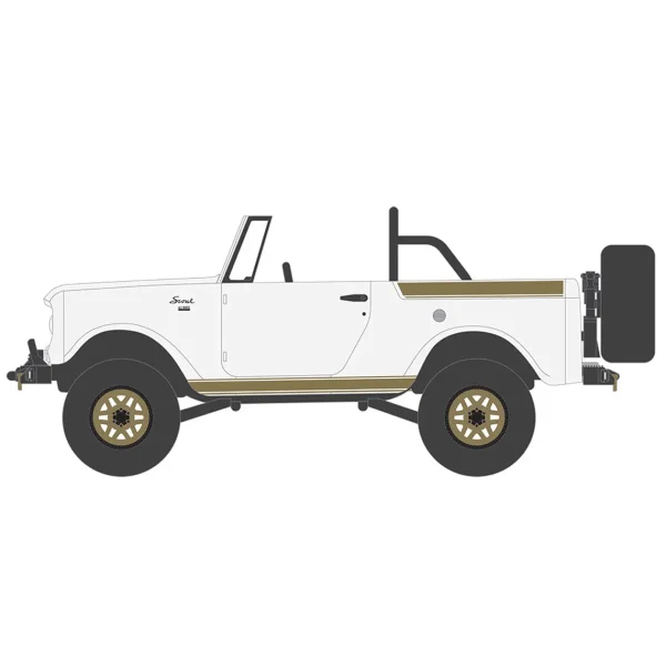 Manufacturer_Greenlight Collectibles Cars & Suvs<1/64 1970 Harvester Scout Lifted with Off-Road Parts, All-Terrain Series 15