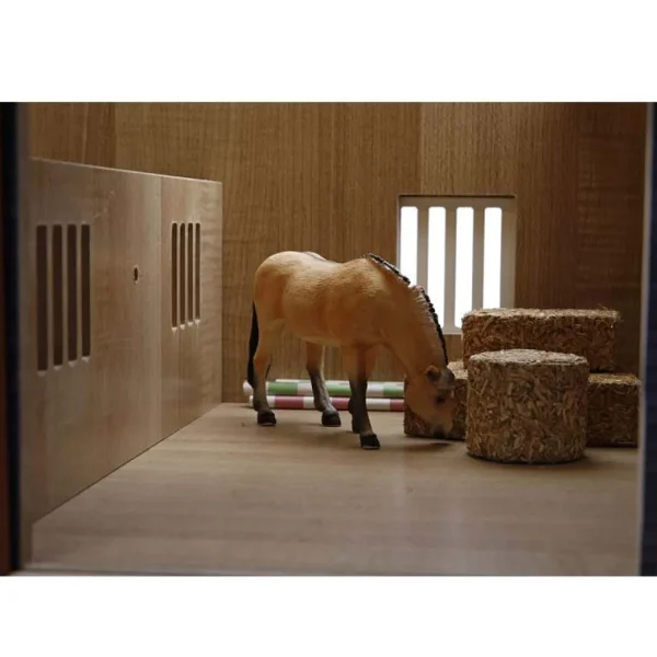 Outback Toys Wooden Barns & Large Accessories<1/24 Horse Stable with 2 Stalls and Storage Room