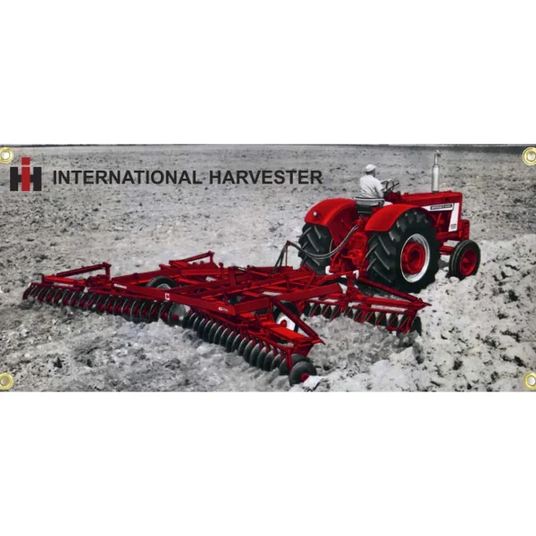 Outback Toys Farm Art & DéCor<IH Farmall 806 with Disk 30in x 13.5in Vinyl Banner