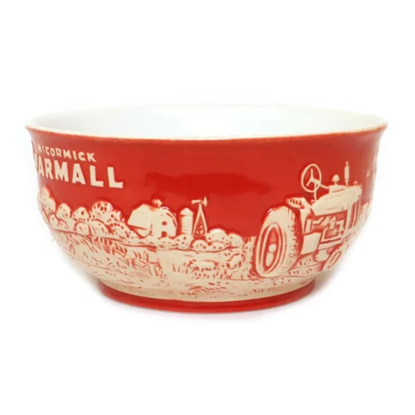 Outback Toys Kitchen<IH Farmall & Case IH Double Side Small Raised-Relief Stoneware Bowl