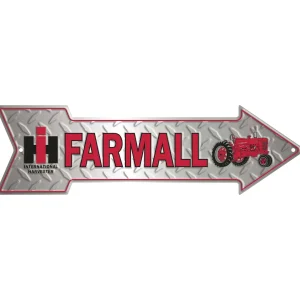 Outback Toys Branded Signs<IH Farmall Diamond Plated Arrow Sign