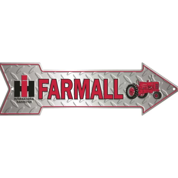 Outback Toys Branded Signs<IH Farmall Diamond Plated Arrow Sign