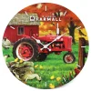 Outback Toys Farm Art & DéCor<IH Farmall Super M Tractor in Farm Scene MDF Clock, 13.5in Round