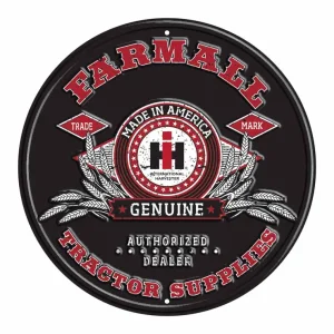 Outback Toys Branded Signs<IH Farmall Tractor Supplies 12" Round Tin Sign