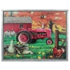 Outback Toys Branded Signs<IH Farmall Tractor with Animals MDF Wood Sign in Metal Frame, 20in x 16in