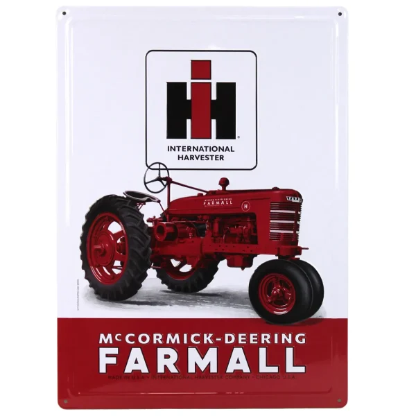 Outback Toys Branded Signs<IH McCormick-Deering Farmall H Tractor Metal Sign, 12in x 17in