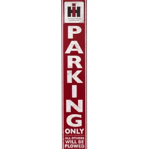 Outback Toys Branded Signs<IH Parking Only Embossed Metal Street Sign, 6in x 36in