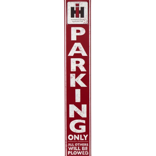 Outback Toys Branded Signs<IH Parking Only Embossed Metal Street Sign, 6in x 36in