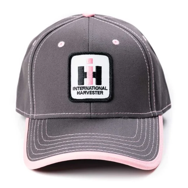 Outback Toys Ih Farmall<IH Stitched Logo Gray with Pink Accents Hat