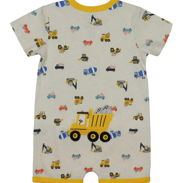 Outback Toys John Deere<Infant John Deere Construction Yellow Dump Truck Romper Short Sleeve Onesy