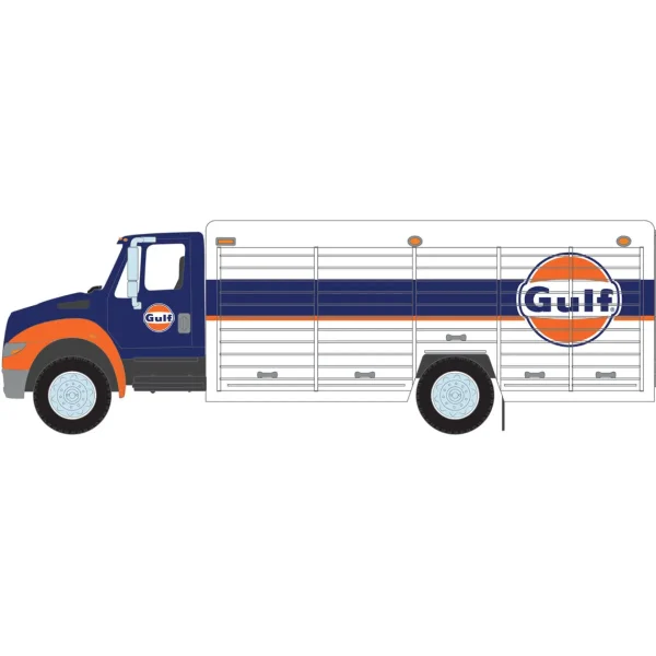 Manufacturer_Greenlight Collectibles Cars & Suvs<1/64 International Durastar 4400 Delivery Truck, Gulf Oil, H.D. Trucks Series 25