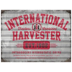 Outback Toys Branded Signs<International Harvester Corrugated Tin Sign, 23.5in x 17.5in