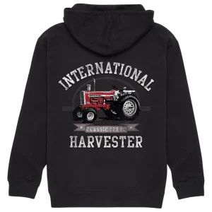 Outback Toys Ih Farmall<International Harvester Classic Turbo Adult Black Hooded Sweatshirt